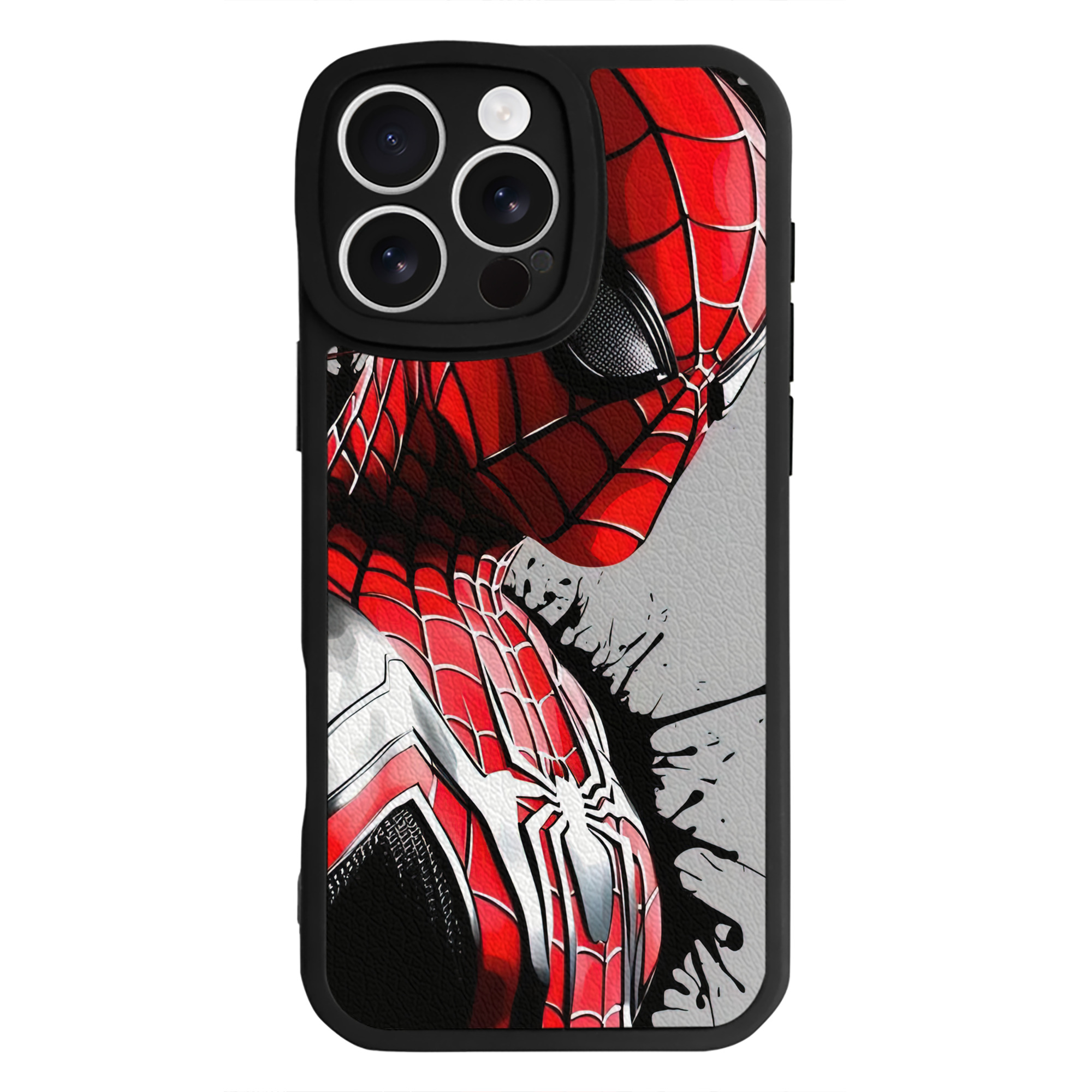 （画像用） Spider Man スパイダーマン 【iPhone 16シリーズ対応】シリコンスマホケース（レザー調） 材質：シリコン
